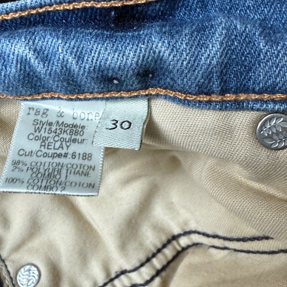 rag & bone The Skinny Racer Relay Jeans Size 30 - Picture 11 of 11
